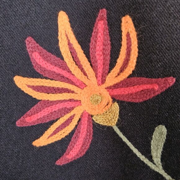 VTG Noviello Bloom Wool Embroidered Jacket W/belt Size 12 - Picture 9 of 16